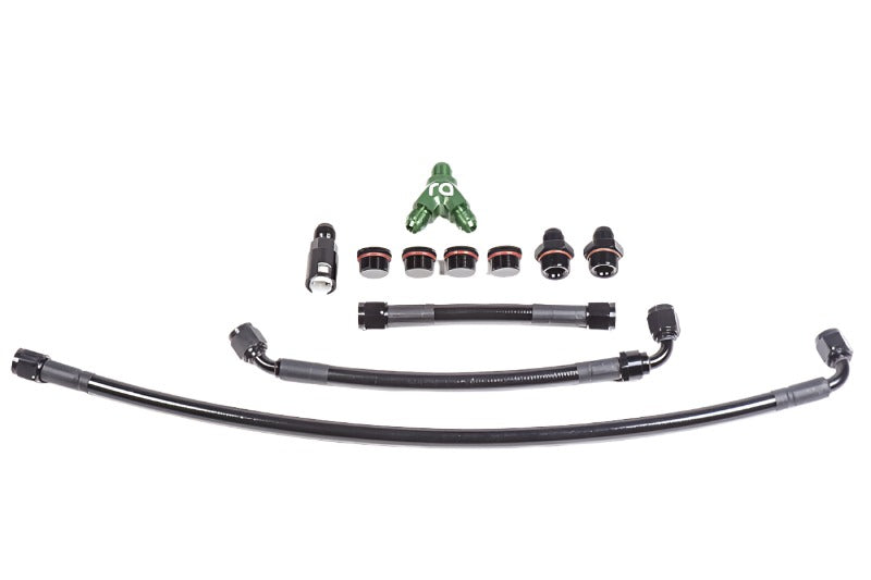 RAD20-0334-11-Radium Engineering 07-14 Mustang GT S197 Fuel Rail Plumbing Kit-Fuel Rails-Radium Engineering