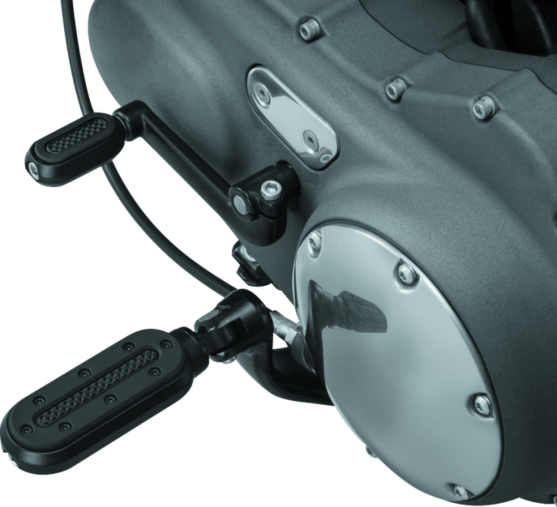KUR7032-Kuryakyn Heavy Industry Pegs With Adapters Satin Black-Footpegs-Kuryakyn