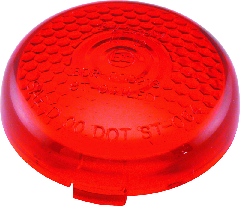 BKC489867-Bikers Choice Replacement Honycomb Red Lens For LED Bullet Turn Signal-Lights Corner-Bikers Choice