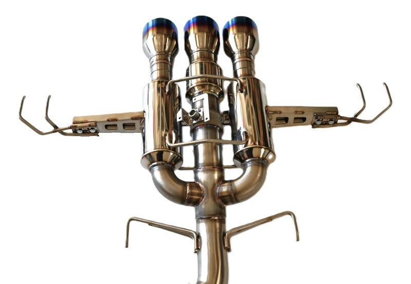 INVHS22CTRFGM3STL-Invidia 22+ HONDA CIVIC TYPE-R FL5 R400 SINGLE LAYER TI TIP FULL CAT-BACK (NON POLISH PIPE)-Catback-Invidia