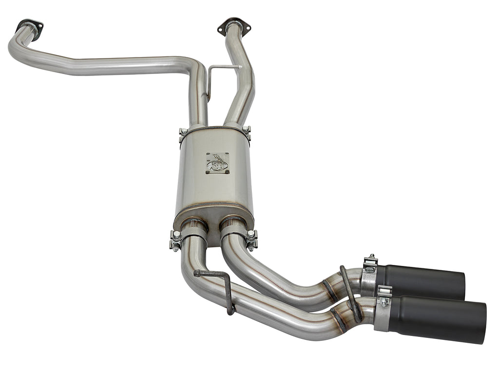 aFe aFe POWER Rebel Series 2-1/2in 409 SS Cat Back Exhaust w/ Black Tips 16-17 Nissan Titan V8 5.6L