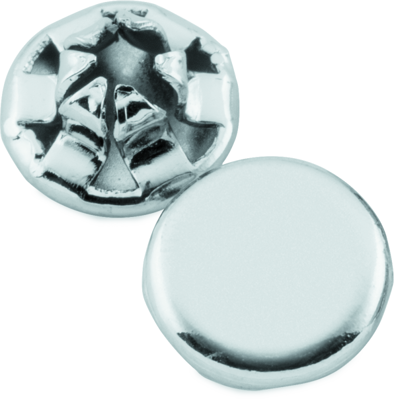KUR8114-Kuryakyn Custom End Plugs Chrome For 1/4inch Allen Bolts (Set of 10)-Handlebars-Kuryakyn