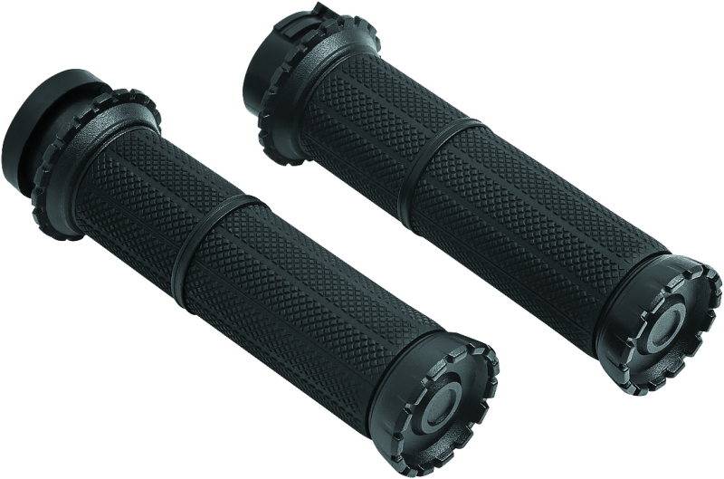 KUR3582-Kuryakyn Riot Grips Dual Cable Satin Black-Grips-Kuryakyn