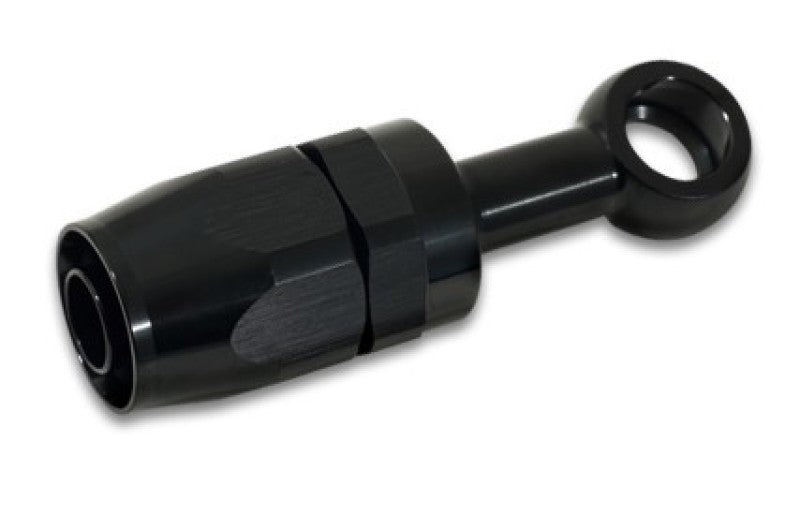 Vibrant -10AN Banjo Hose End Fitting for use with M12 or 7/16in Banjo Bolt - Aluminum Black-Fittings-Vibrant