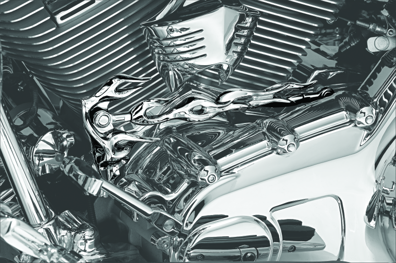 KUR1072-Kuryakyn Flame Shift Linkage Chrome-Shifter Cable-Kuryakyn