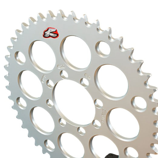REN507U-520-43GPSI-Renthal Barnes Style Rear Sprocket Grooved Silver - 520-43P Teeth-Sprockets-Renthal