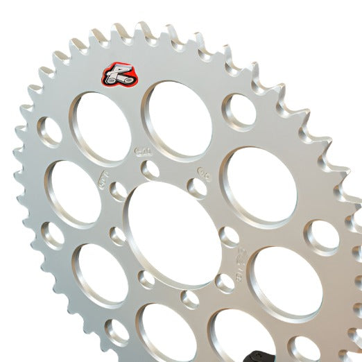 REN507U-520-48GPSI-Renthal Barnes Style Rear Sprocket Grooved Silver - 520-48P Teeth-Sprockets-Renthal
