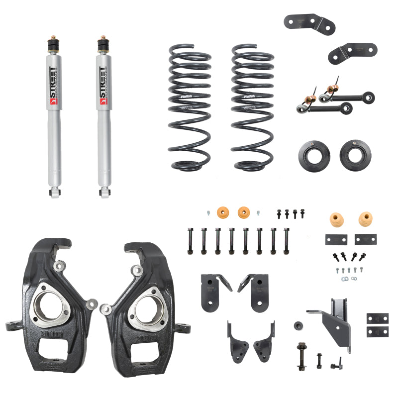 BEL1060SP-Belltech LOWERING KIT 2019+ Ram 1500 2WD/4WD -2in F / 3-4in R-Lowering Kits-Belltech