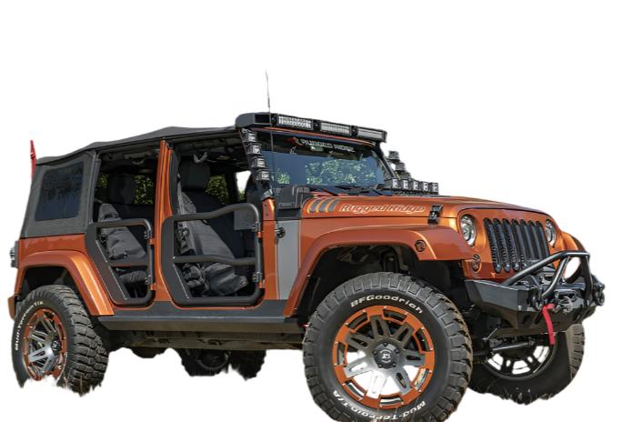 RUG11509.31-Rugged Ridge Fortis Tube Doors Front 07-18 Jeep Wrangler JK-Doors-Rugged Ridge