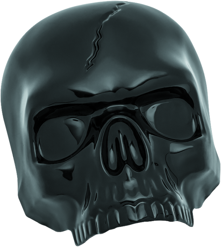 KUR5731-Kuryakyn Skull Horn Cover Black-Horn Accessories-Kuryakyn
