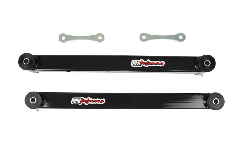 UMI3622-B-UMI 78-96 GM B-Body Boxed Extended Length Lower Control Arms w/Poly Bushings - Black-Control Arms-UMI Performance