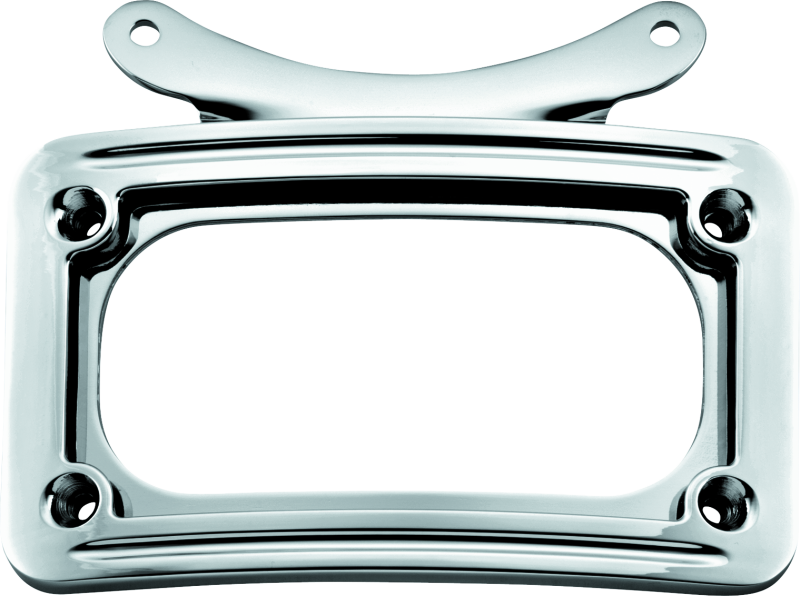 KUR3162-Kuryakyn Curved License Plate Frame Chrome-License Frame-Kuryakyn