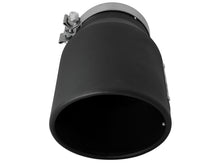 Load image into Gallery viewer, aFe aFe MACHForce XP 5in 304 Stainless Steel Exhaust Tip 5 In x 7 Out x 12L in Bolt On Right - Black