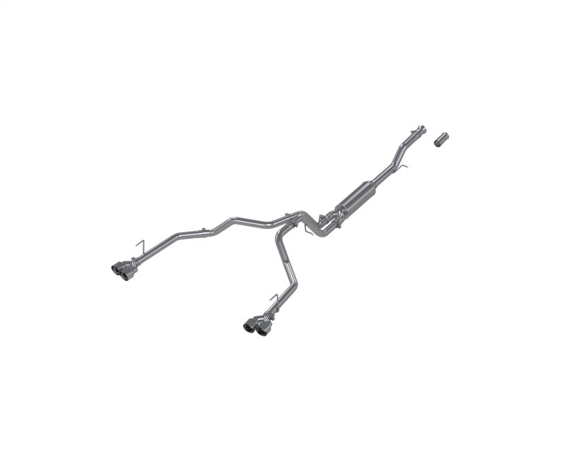 MBRPS5059AL-MBRP 21-24 Chevrolet Surburban XL 5.3L 3in Aluminized 2.5in Dual Split Carbon Fiber Cat-back-Catback-MBRP