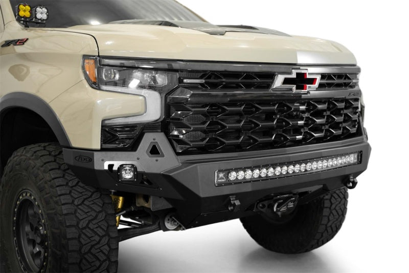 ADDF120083030103-Addictive Desert Designs 2022+ Chevy Silverado 1500 ZR2 Stealth Fighter Front Bumper-Bumpers - Steel-Addictive Desert Designs