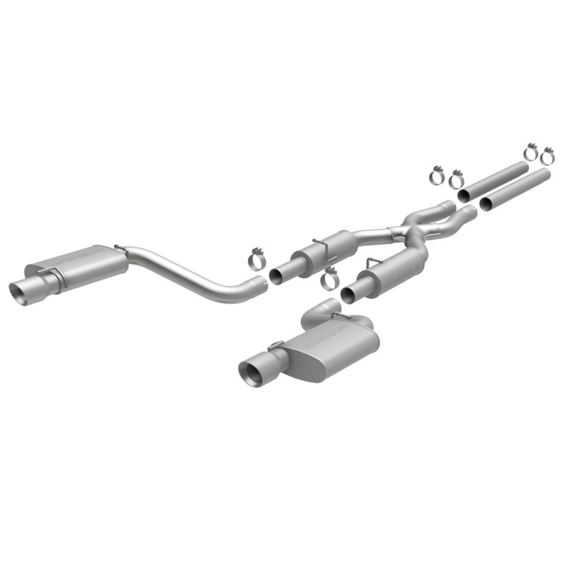 MagnaFlow 11-12 Dodge Charger SRT-8 Hemi Dual Split Rear Exit Stainless Cat-Back Performance Exhaust-Catback-Magnaflow