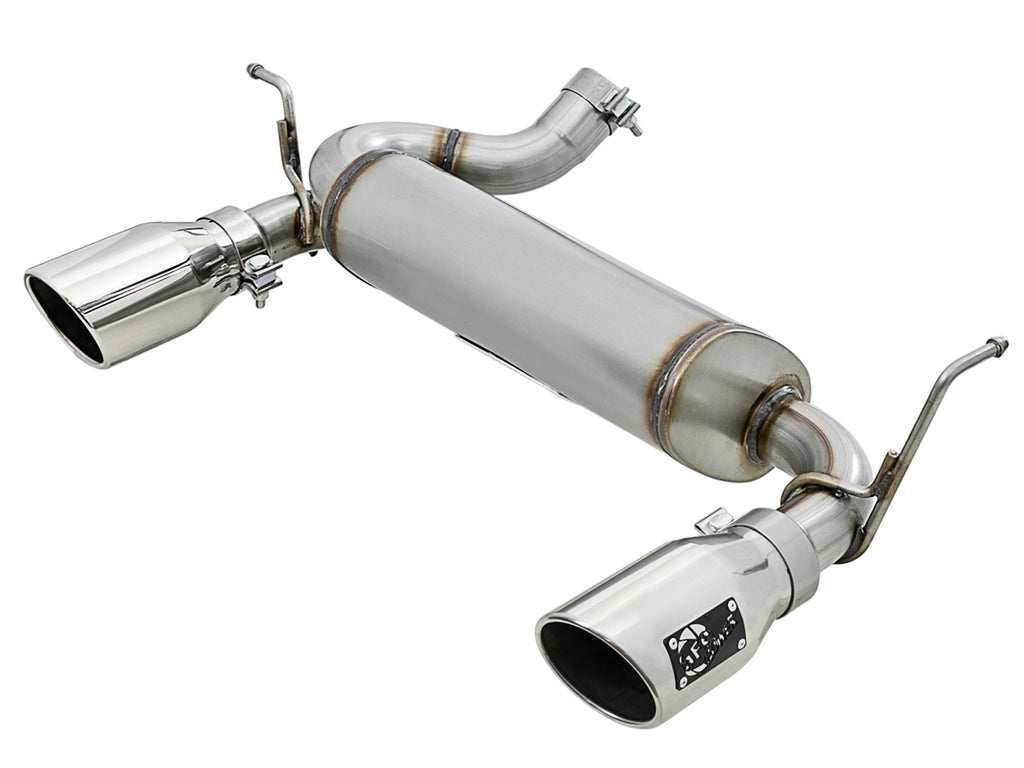 aFe aFe Rebel Series 2.5in 409 SS Axle-Back Exhaust w/Polished Tips 07+ Jeep Wrangler (JK) V6 3.6L/3.8L