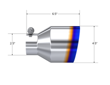 Load image into Gallery viewer, MBRPT5191BE-MBRP Universal Burnt SS Tip 2.5in ID / 4.5in OD Out / 6.5in Length Angle Cut Single Wall-Tips-MBRP