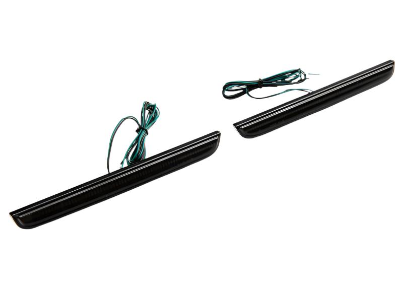 RAXCH6725-Raxiom 15-23 Dodge Challenger Axial Series LED Rear Bumper Reflector Lamps- Smoked-Light Bars & Cubes-Raxiom