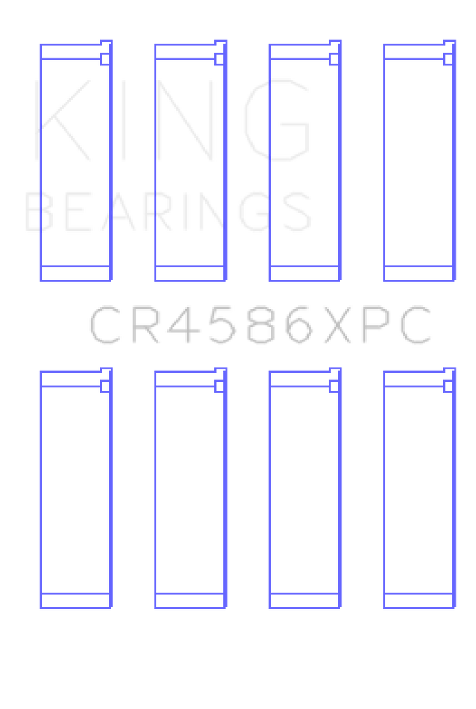 King Mitsubishi 4B11T (Size 0.25) Coated Performance Rod Bearing Set-Bearings-King Engine Bearings
