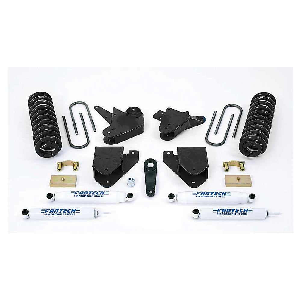 Fabtech 88-98 GM C1500 2WD Extra Cab Rear Leaf Spring Block Kit - 3in - Black Ops Auto Works