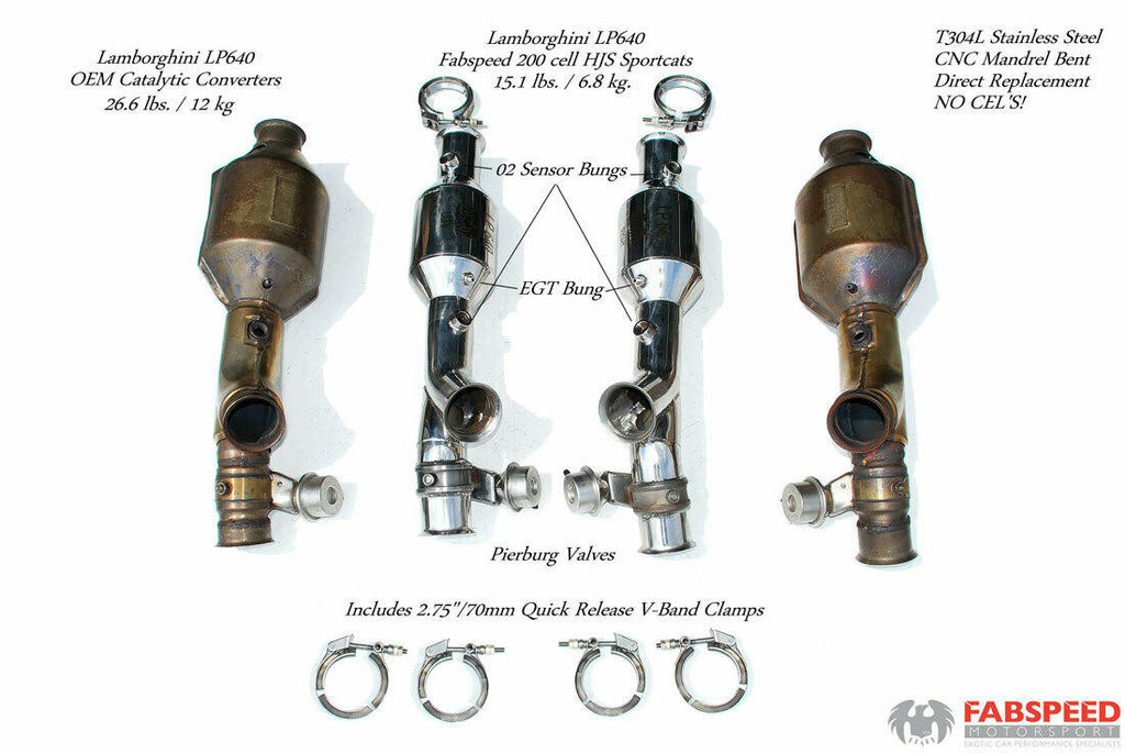 Fabspeed Motorsport Fabspeed Lamborghini Murcielago Primary Sport Catalytic Converters 2001-2010