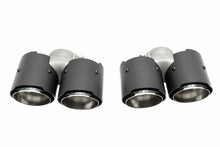 Load image into Gallery viewer, Carbon Fiber Tips for Fabspeed Motorsport Fabspeed Maserati Quattroporte Muffler Bypass Pipes 2004-2012