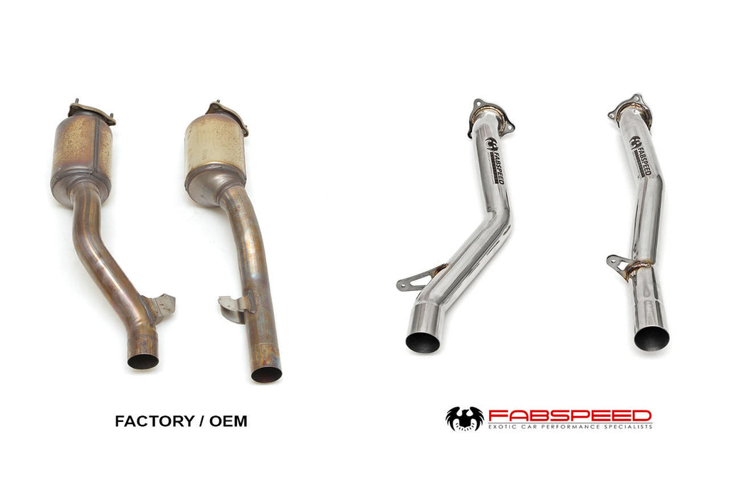 Fabspeed Motorsport Fabspeed Porsche 958.2 Cayenne Turbo / Turbo S Secondary Cat Bypass Pipes 2015-2018
