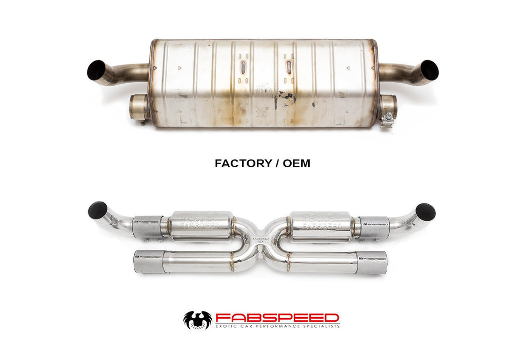 Fabspeed Motorsport Fabspeed Porsche 991.2 Carrera Center Muffler Bypass X-Pipe for Base 2017-2019