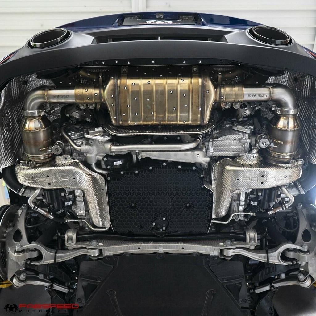 Fabspeed Porsche 992 Carrera Sport Catalytic Converters with GT2RS Style Outlets 2021+