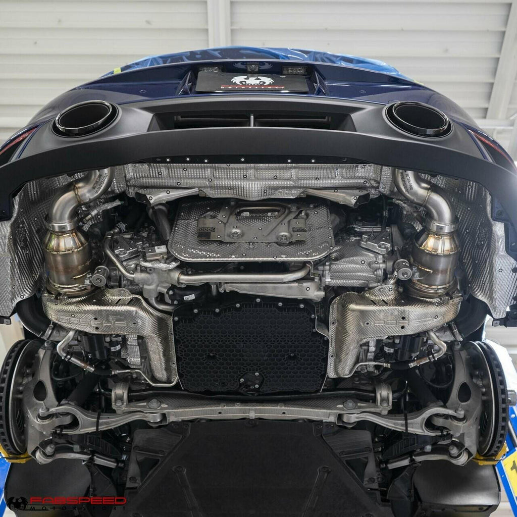 Fabspeed Porsche 992 Carrera Sport Catalytic Converters with GT2RS Style Outlets 2021+
