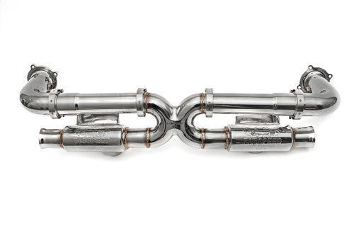 FS.POR.993T.CBX-Fabspeed Porsche 993 Turbo Modular Competition Link Pipes. X-Pipe ONLY-Fabspeed Motorsport