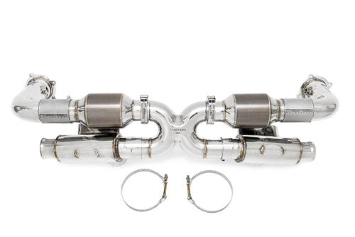 FS.POR.993T.SCX-Fabspeed Porsche 993 Turbo Modular Sport Catalytic Converter X-Pipe (1995-1998)-Fabspeed Motorsport