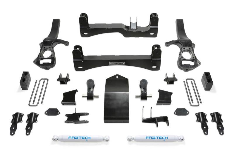 Fabtech 19-20 GM C/K1500 P/U w/Trail Boss/At4 Pkg 4in Basic Sys w/Perf Shks - Black Ops Auto Works