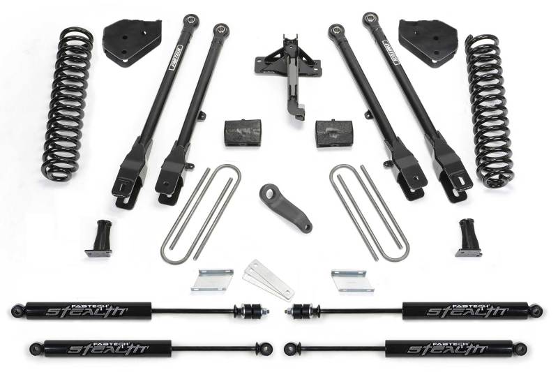 Fabtech 17-21 Ford F250/F350 4WD Diesel 6in 4Link Sys w/Coils & Stealth - Fabtech K2219M