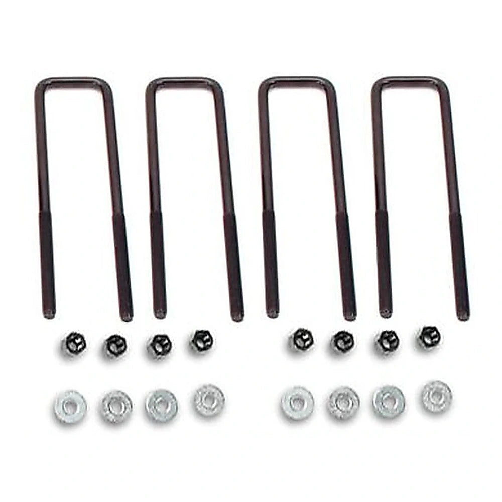 Fabtech FTS1500UBK-3 U-bolts, nuts and washers on white
