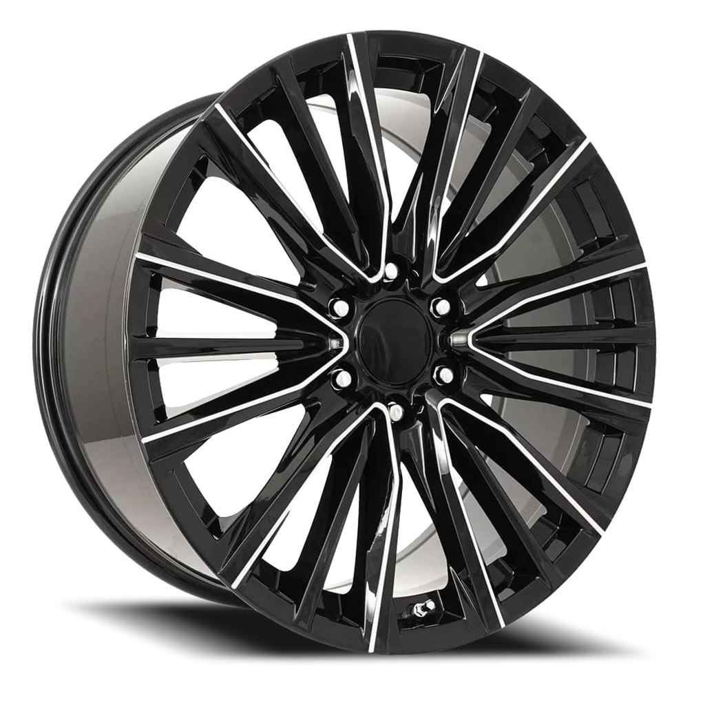 Factory Reproductions FR 205 Platinum V Replica BM 26x10 +28 6x139.7mm 78.1mm Black Ball Milled - Factory Reproductions 20561