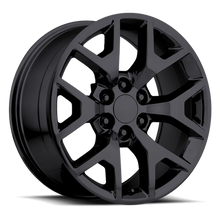 Load image into Gallery viewer, Factory Reproductions FR 44 GMC Sierra Replica GB 24x10 +31 6x139.7mm 78.1mm Gloss Black – wheel product image