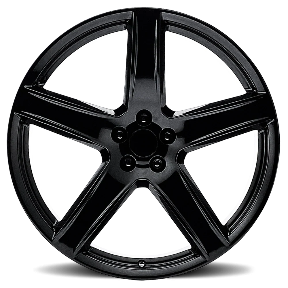 Factory Reproductions FR 77 Dodge Hellcat HC2 Replica GB 20x9.5 +18 5x115mm 71.5mm Gloss Black – front view
