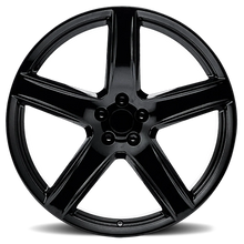 Load image into Gallery viewer, Factory Reproductions FR 77 Dodge Hellcat HC2 Replica GB 20x9.5 +18 5x115mm 71.5mm Gloss Black – front view