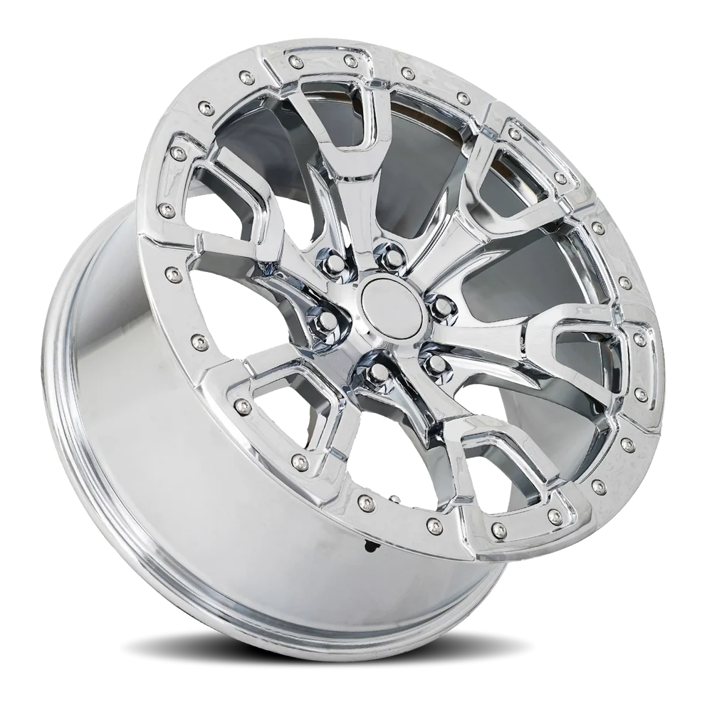 Factory Reproductions FR 99 Ford Bronco Raptor CH 20x9 +20 6x139.7mm 93.1mm Chrome – front view