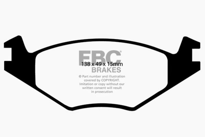 EBCDP2517-EBC 86-93 Volkswagen Cabriolet 1.8 Greenstuff Front Brake Pads-Brake Pads - Performance-EBC