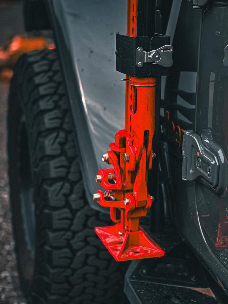 GOR701011T-Go Rhino 18-24 Jeep Wrangler JL/JLU/JT Front Fender Jack Mount for Hi-Lift Jack - Tex. Blk-Jacks-Go Rhino