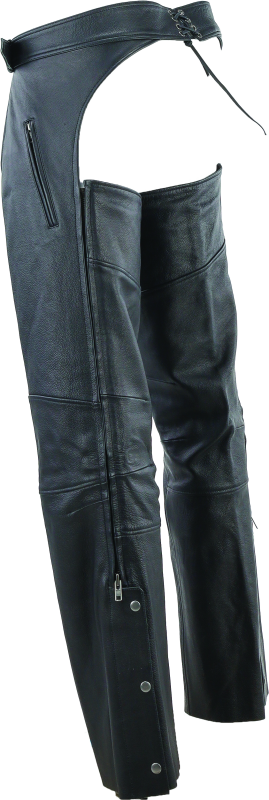 RIV094440-River Road Longhaul Leather Chaps Black - Large-Pants-River Road