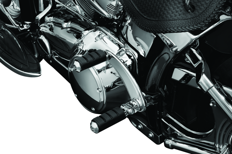 KUR7590-Kuryakyn Trident Small With Male Mount Adapters Chrome-Footpegs-Kuryakyn