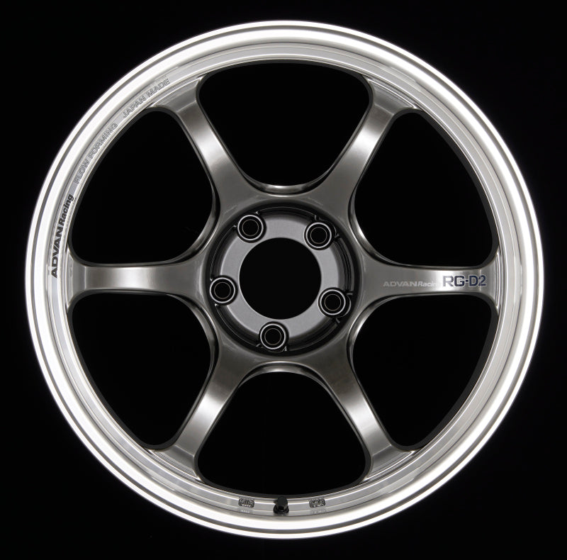 AVNYAT8J22EHB-Advan RG-D2 18x9.5 +22 5-114.3 Machining & Racing Hyper Black Wheel-Wheels - Cast-Advan