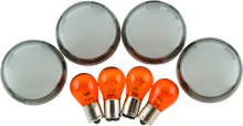 Load image into Gallery viewer, BKC482543-Bikers Choice 00-10 FXST FXD Smoked Turn Signal Lens &amp; Amber Bulb Kit Replaces H-D 69304-02-Lights Corner-Bikers Choice