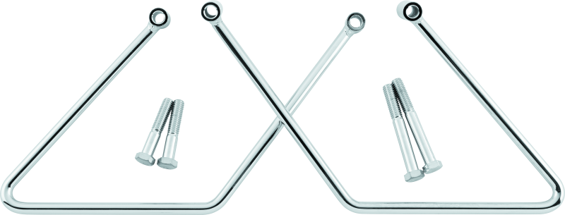 BKC564236-Bikers Choice 00-05 FXST 00-17 FLST Chrome Saddlebag Supports Pr-Bags - Saddlebags-Bikers Choice