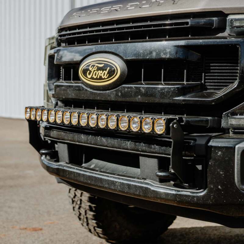 KCL7353-KC HiLiTES 11-16 Ford Super Duty Front Bumper Light Bar Mount For 40in Flex Era LED Light Bar-Light Mounts-KC HiLiTES