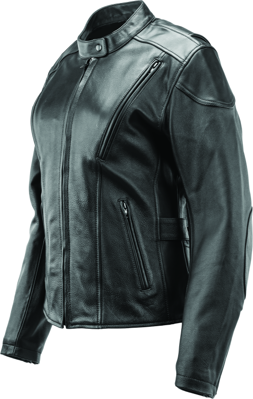 RIV094363-River Road Race Leather Jacket Black Womens - Small-Jackets - Leather-River Road